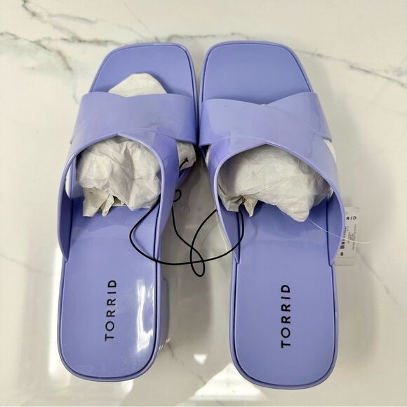 Torrid Jelly Criss Cross Heels- Size 8WW - Picture 9 of 12